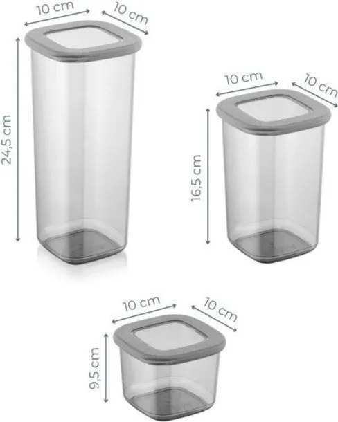 Élelmiszertartó doboz szett 9 db-os Fresco – Hermia