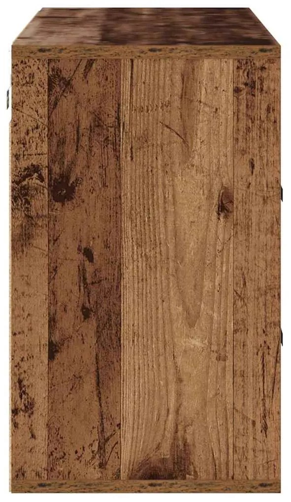 Cipősszekrény polcokkal Régi fa 103 x 30 x 51 cm Faanyag