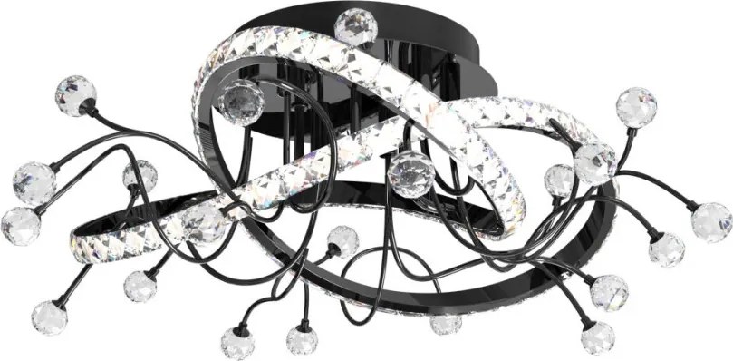 ZUMA LINE MX3481-1S-3BCT MAIA Kristály Mennyezeti Lámpa Fekete LED IP20