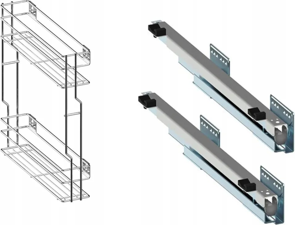 Rejs Cargo kosár 150 króm csendes ház jobb oldali