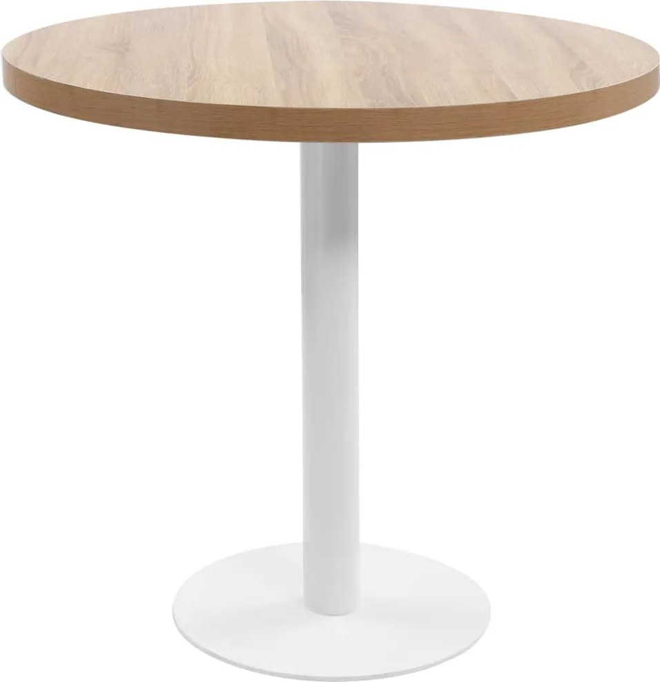 vidaXL világosbarna MDF bisztróasztal 80 cm