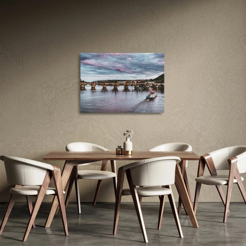 Károly-híd képe (üvegen) (70x50 cm)