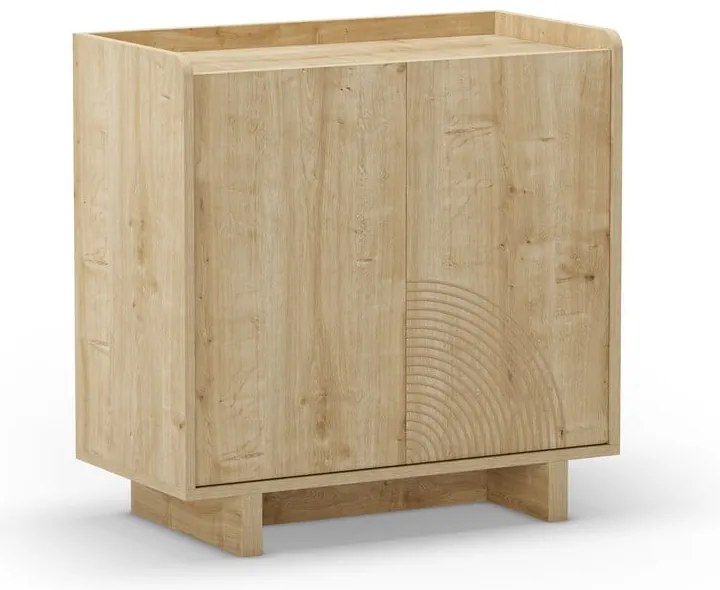 Natúr színű szekrény tölgyfa dekorral 80x80x40 cm Daira – Marckeric
