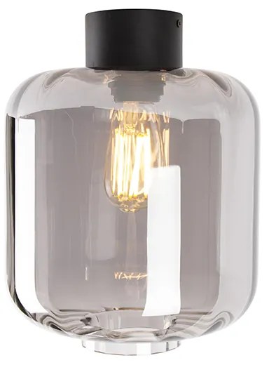 Design mennyezeti lámpa fekete füstüveggel - Qara