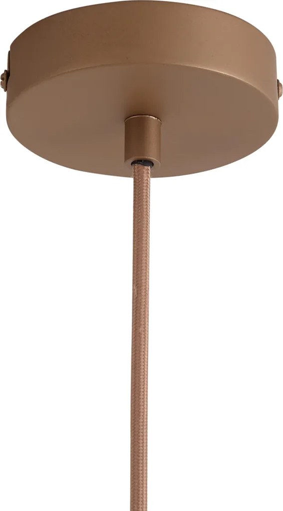 Design Függőlámpa Sötét Bronz Borostyánszínű Üveggel - Kemner