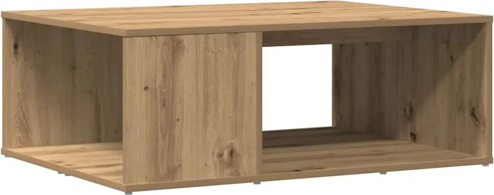 vidaXL kézműves tölgy színű szerelt fa dohányzóasztal 90x67x33 cm
