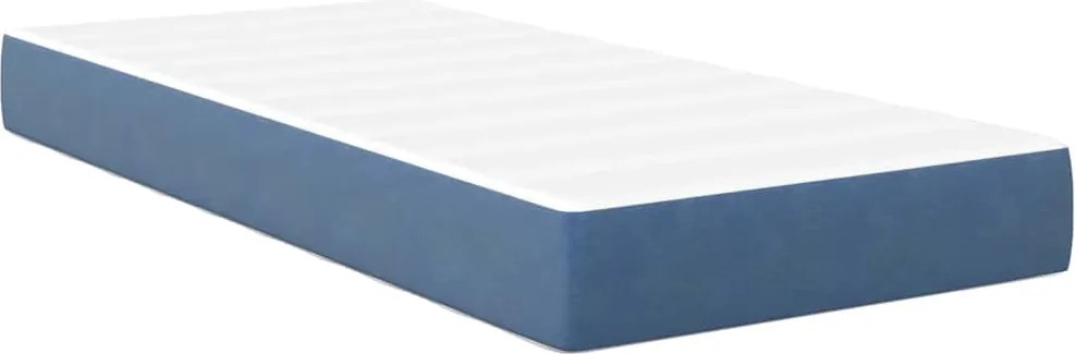 vidaXL Ágy Matrac matracmal Kék 80 x 200 cm szövet