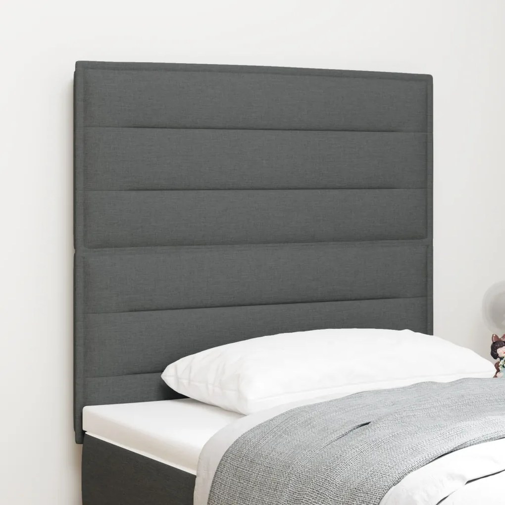 LED Fejtámla Vonal Design Sötétszürke 80 cm Szövet