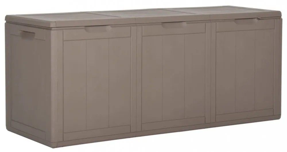 barna PP fa hatású kerti tárolóláda 270 L