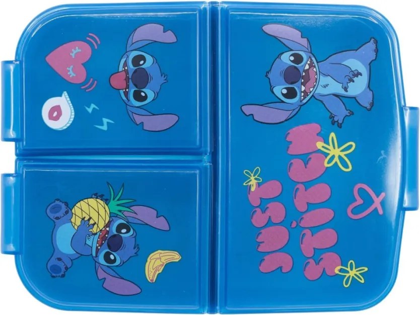 Disney Lilo és Stitch Just több rekeszes uzsonnás doboz, szendvicsdoboz