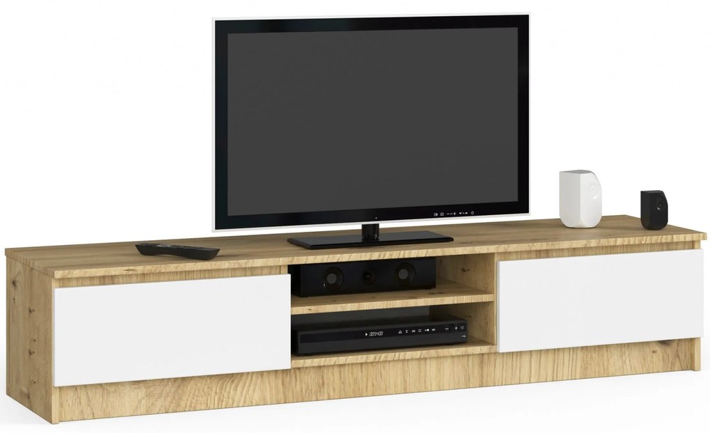 TV asztal Katalina (artisan tölgy  + fehér). Akció -15%. 1070708