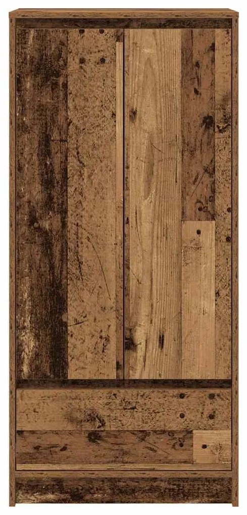 antik fa szerelt fa szekrény fiókkal 55,5x34x119,5 cm