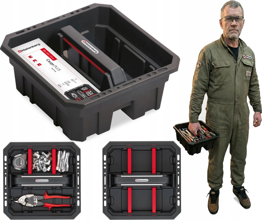 Műhelyhordó rendszerező nyitott 30cm x 30cm x 13cm KCA30S plus