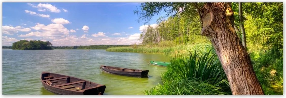 Poszterek 200x66 Tó Csónakok Tájkép