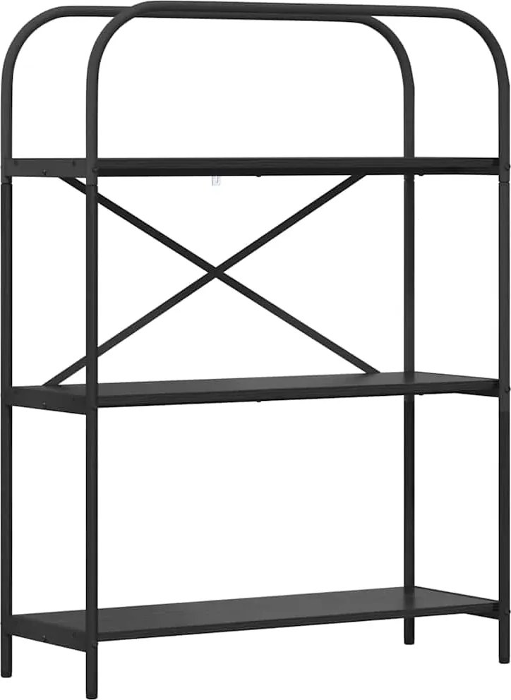 vidaXL Könyvespolc Fekete tölgy 80 x 30 x 109 cm Faanyag