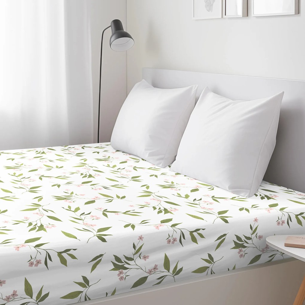 Goldea pamut gumis lepedő - jázmin virágmintás 200 x 200 cm