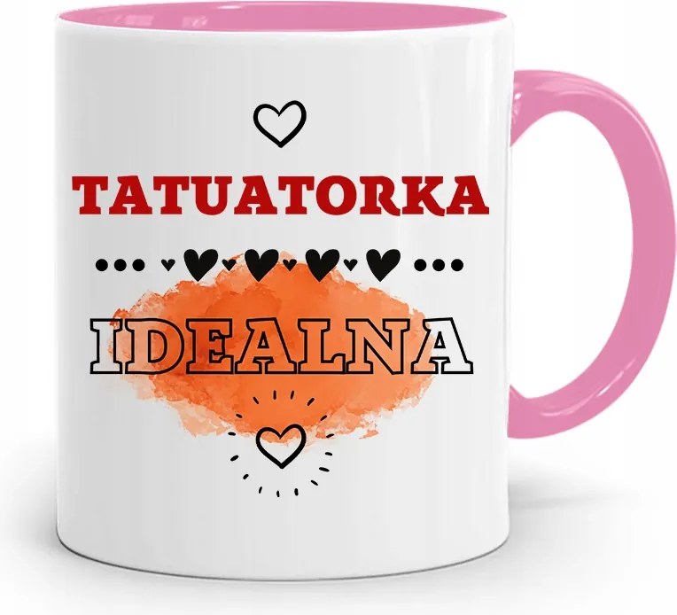 Tetoválóművésznek Tetováló Bögre Rózsaszín Ajándék fényképes nyomtatással