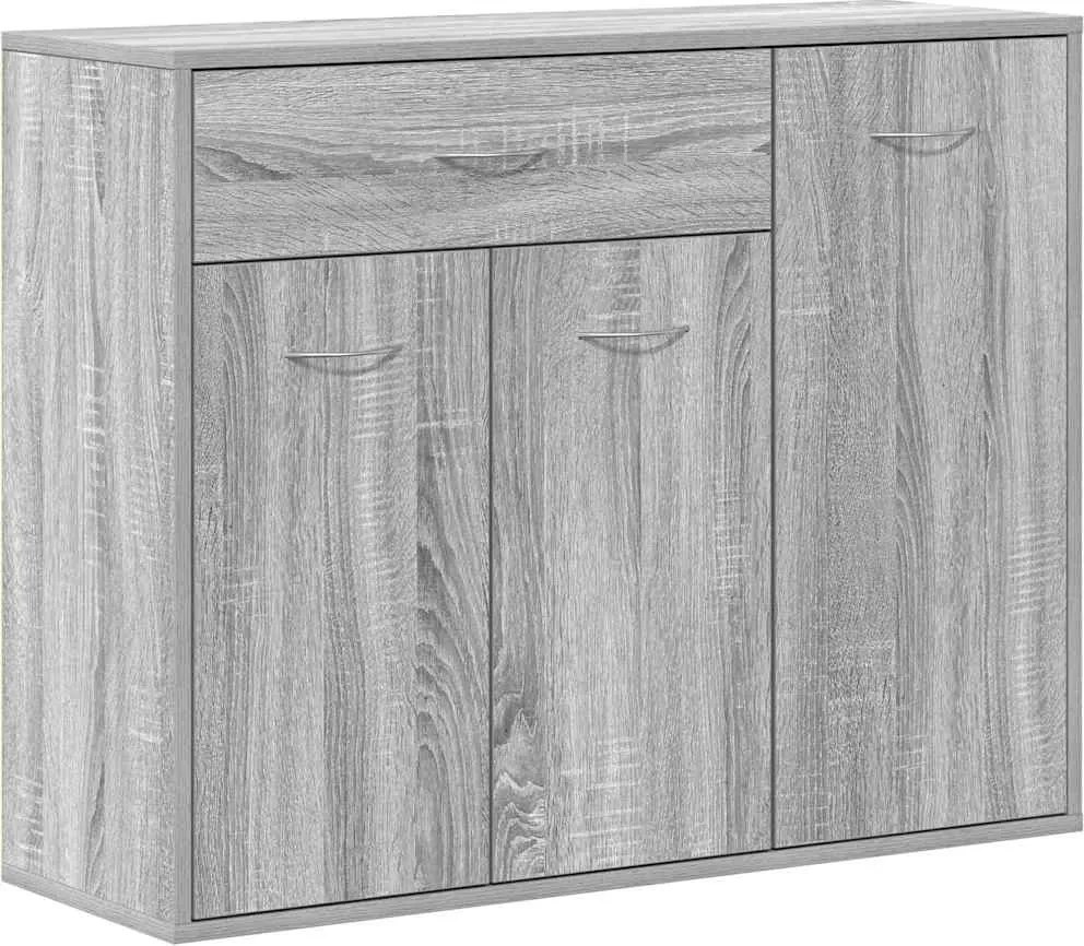 vidaXL szürke sonoma színű szerelt fa tálalószekrény 88x30x70 cm