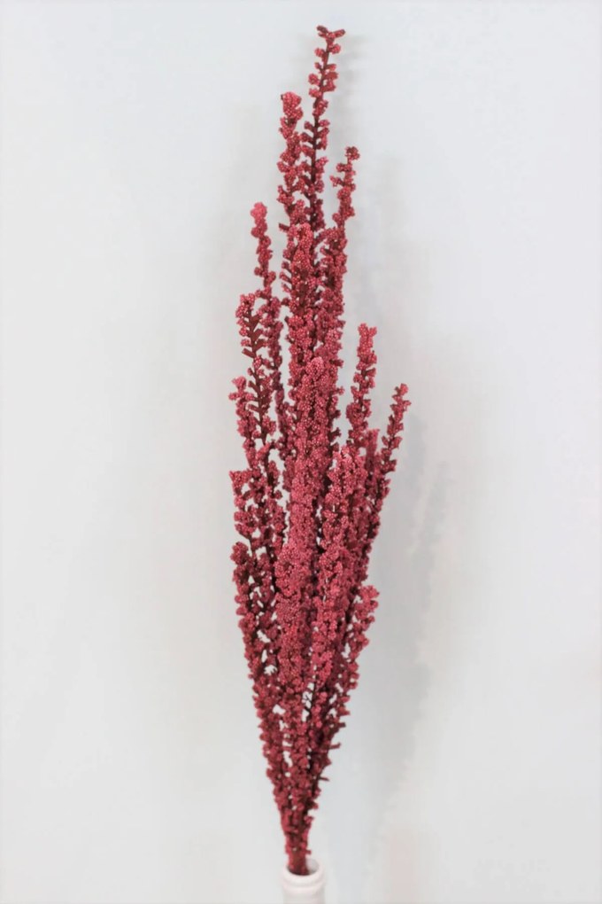 Bordó színű habfű, bogyókkal 80cm