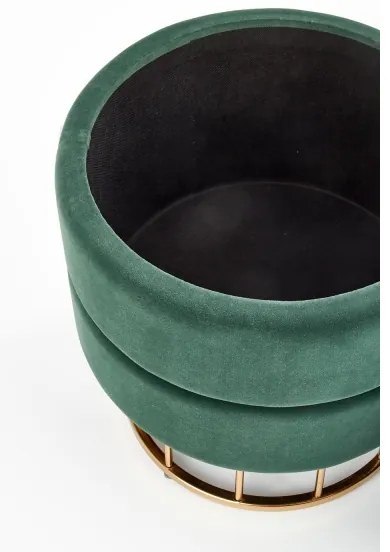 Taburet MINTY átm. 37 cm zöld/arany