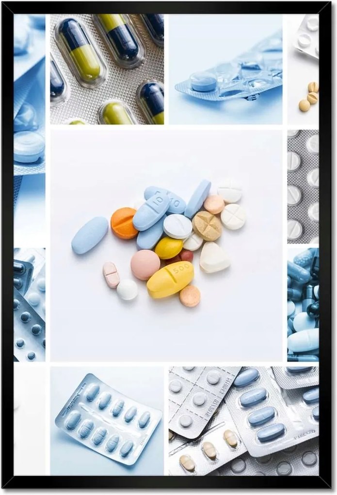 Poszterek keretben 40x60 Kollázs tabletta szett