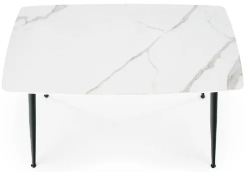 Étkezőasztal ALARA fehér márvány dekor/fekete