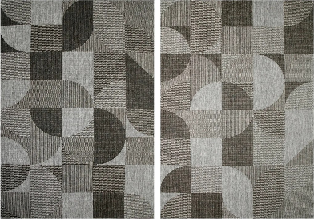 Kültéri Zsinóros Grafit Szőnyeg Teraszra Erkélyre Kétoldalas 240x340 cm