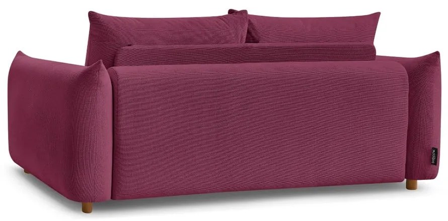 Borvörös kinyitható kanapé 214 cm Ernest – Bobochic Paris