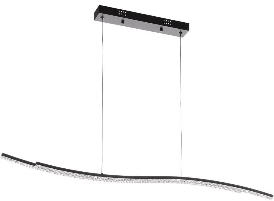 ONLI - LED Csillár zsinóron ONDA LED/30W/230V 4000K fekete