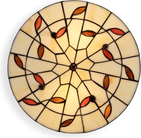 Brilagi - Tiffany vitrázs mennyezeti lámpa FOLIA 3xE27/60W/230V átm. 40 cm