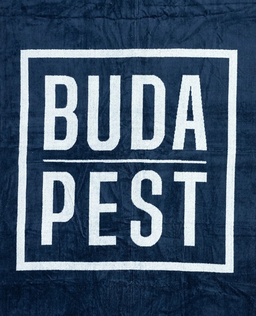 BUDAPEST Strandtörölköző sötétkék 165x90cm