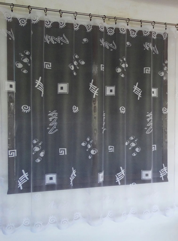 Mg Függöny 650/41 Fehér 250X180cm Kész Szalaggal M