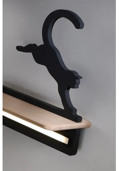 LED gyerekszoba falilámpa polccal JUMPING CAT LED/5W/230V