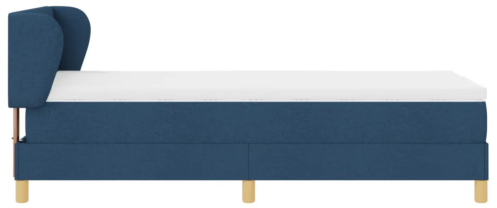 Boxspring Ágy Matracokkal Kék 90x190 cm Szövet