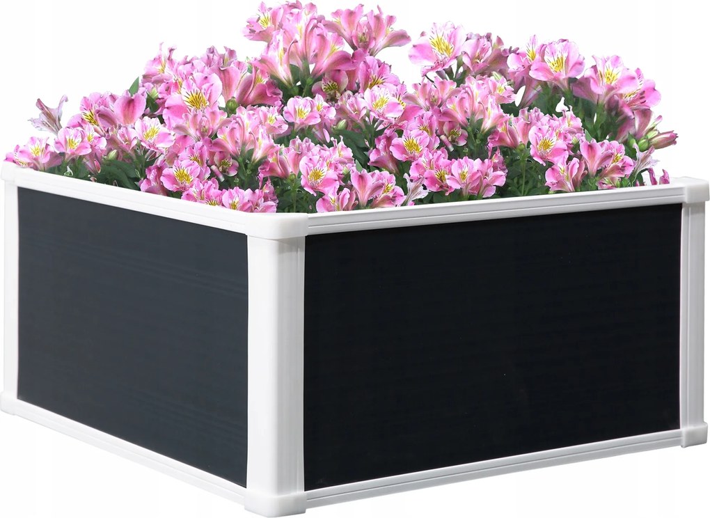 Virágtartó műanyag szürke Outsunny 60 cm x 60 x 30 cm