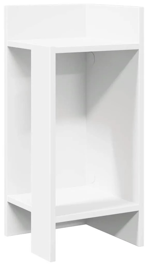 fehér kisasztal polccal 25,5 x 27 x 60 cm