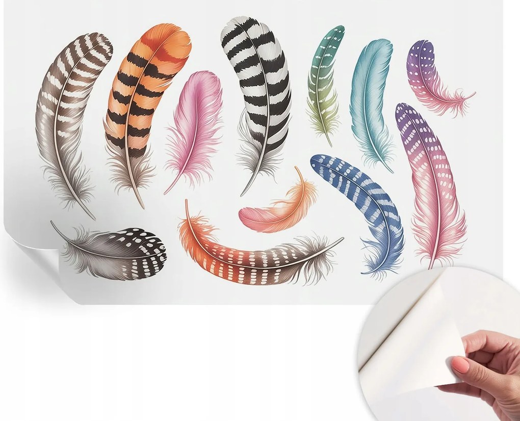 Modern öntapadós fali fotótapéta Pasztell tollak 416x254 cm