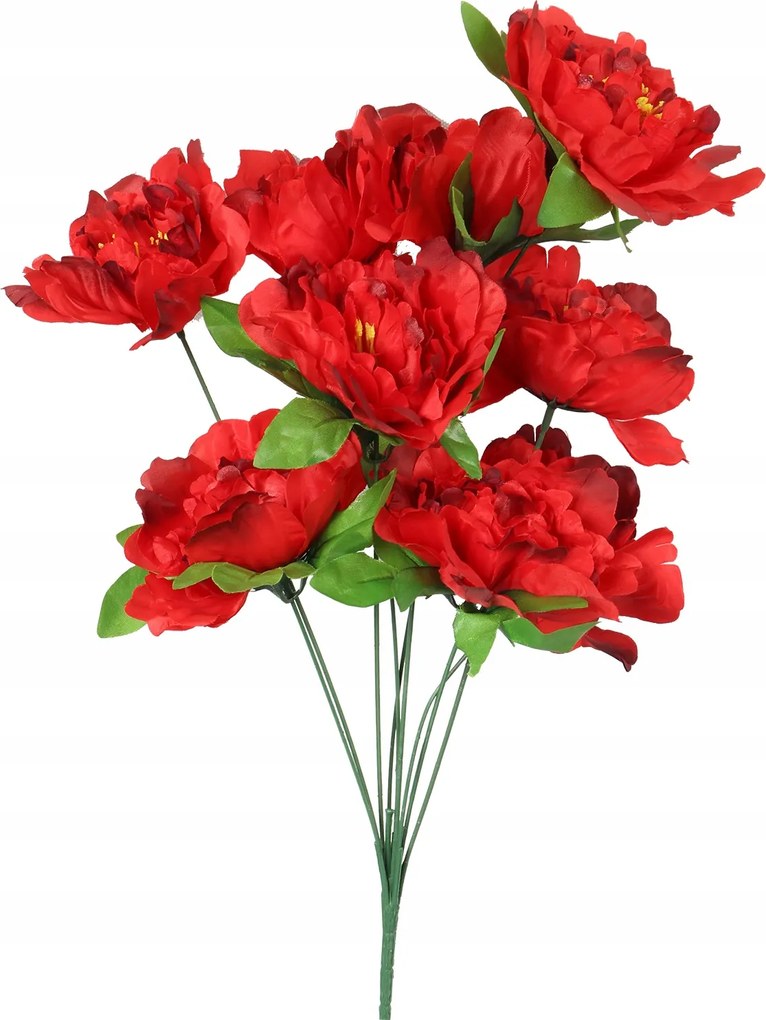 9 bazsarózsa csokor piros színben