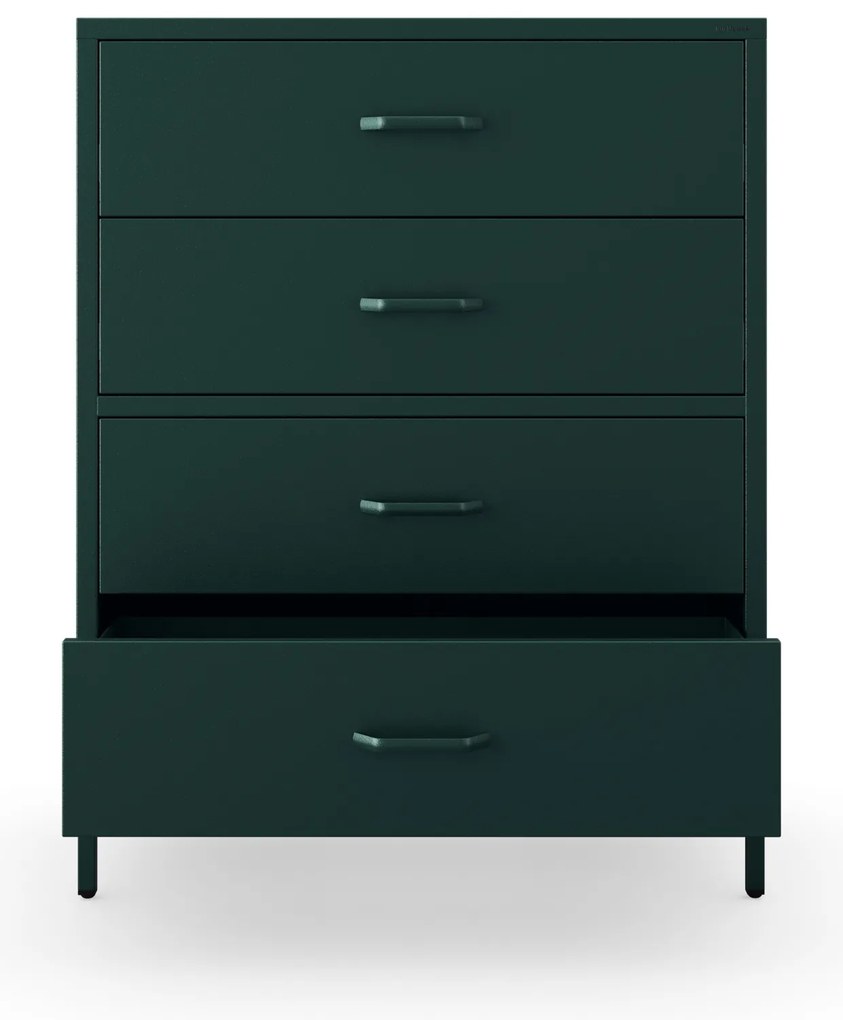 Komód CARLA, 800 x 1015 x 400 mm, Modern:  palack zöld