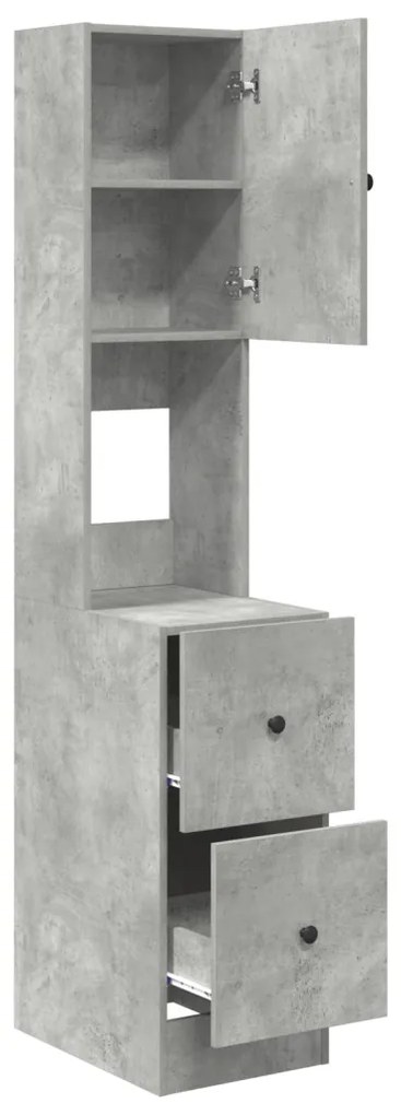 Konyhai Szekrény Beton Szürke 35x50x180 cm Mérnöki Fa