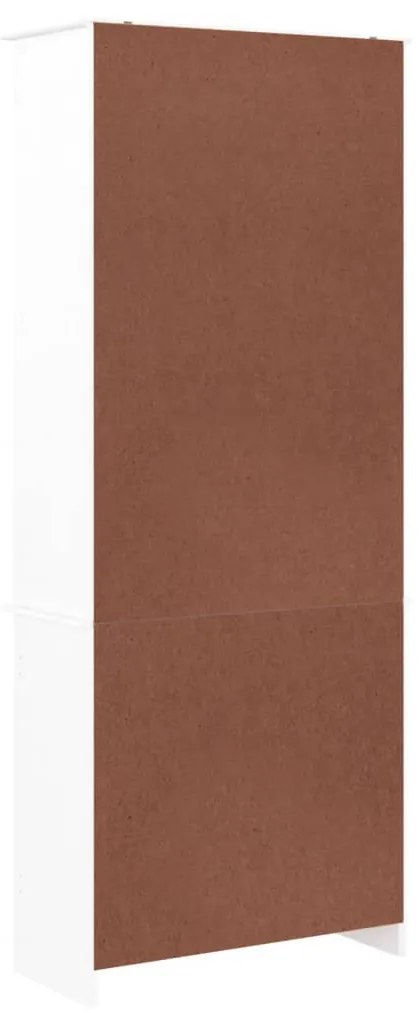 ALTA fehér tömör fenyőfa üvegvitrin 77x35x186,5 cm