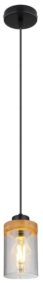 Globo 15557H - Csillár zsinóron FINCA 1xE27/40W/230V fém/fa