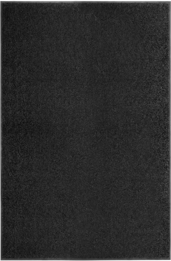 vidaXL fekete kimosható lábtörlő 120 x 180 cm