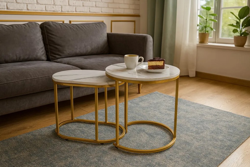 Kétrészes Dohányzóasztal