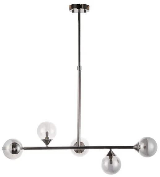 Endon 101348 - Rúdon függő csillár OTIS 5xG9/3W/230V fekete króm/füstölt fekete