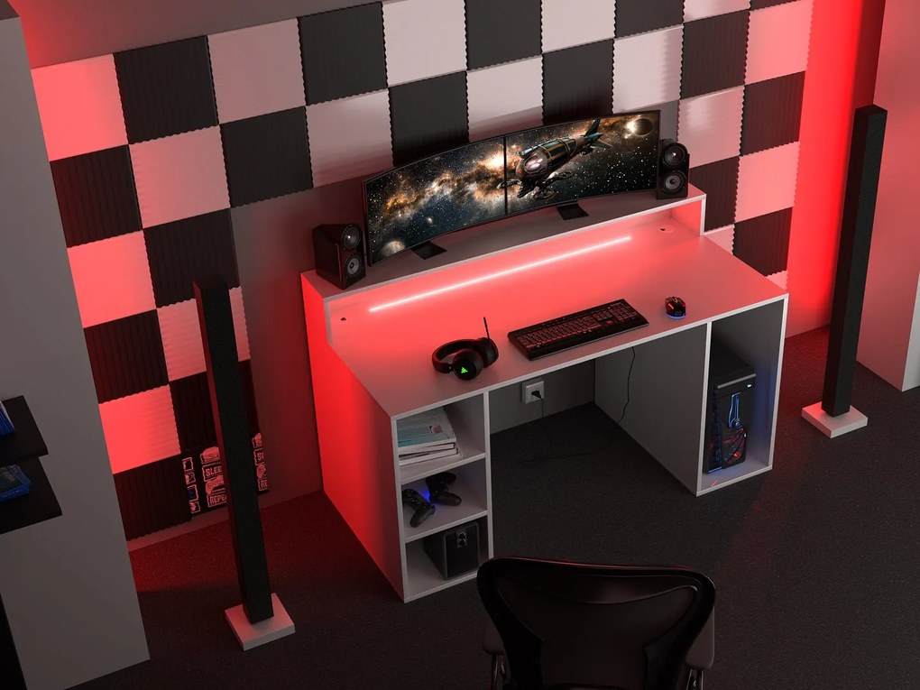 Gamer PC asztal Endechor (fehér). 1054993
