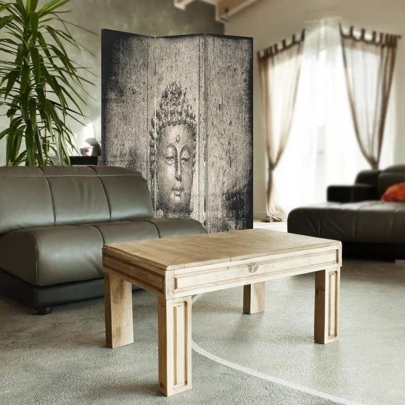 Gario Paraván Buddha szürke képe Méret: 180 x 170 cm, Kivitelezés: Klasszikus paraván
