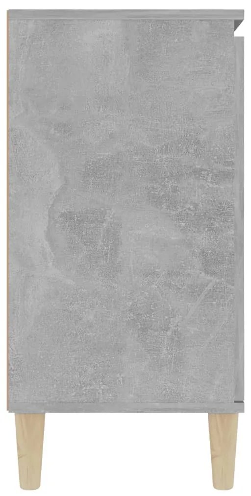 betonszürke szerelt fa tálalószekrény 101 x 35 x 70 cm