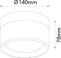 UNIVERSO Kültéri Mennyezeti lámpa 9W CCT.kap 960lm IP65 fehér ∅140x78mm