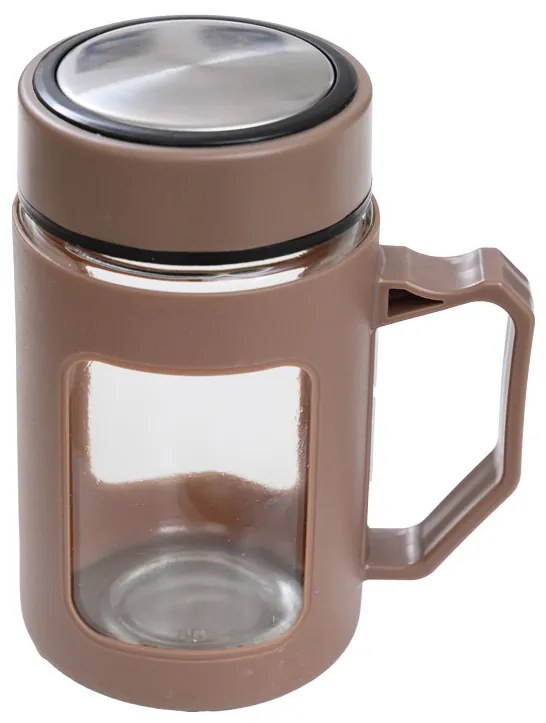Üvegpalack fogantyúval BREW 500 ml, barna